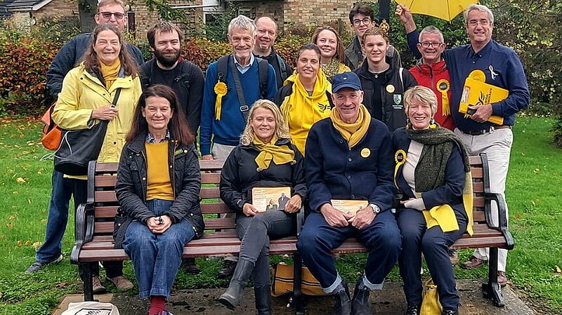 Lib Dem campaigners during the Longstanton by election