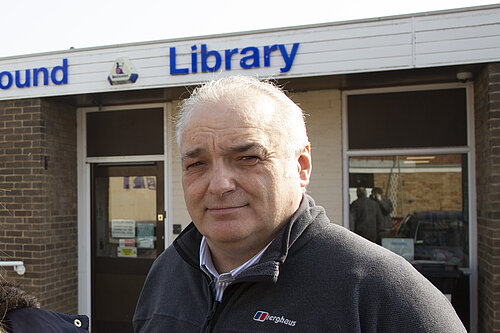 Cllr Christian Hogg at Stanground Library