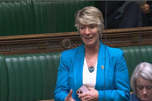 Pippa speaking in the House of Commons chamber