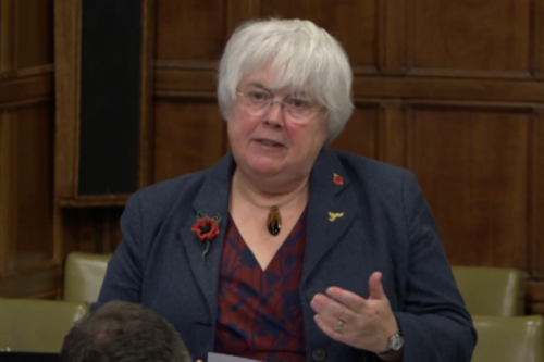 Charlotte Cane giving speech