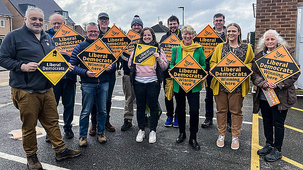 A group of Lib Dem campaigners from Peterborough and Fenland.