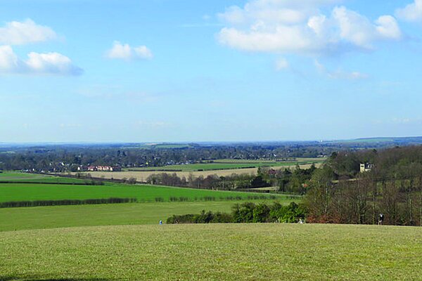 Photo showing a view across South Cambridgeshire fields
