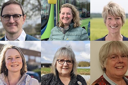 Montage with headshots of Ian Sollom, Lucy Nethsinga, Pippa Heylings, Cheney Payne, Lorna Dupre, Charlotte Cane